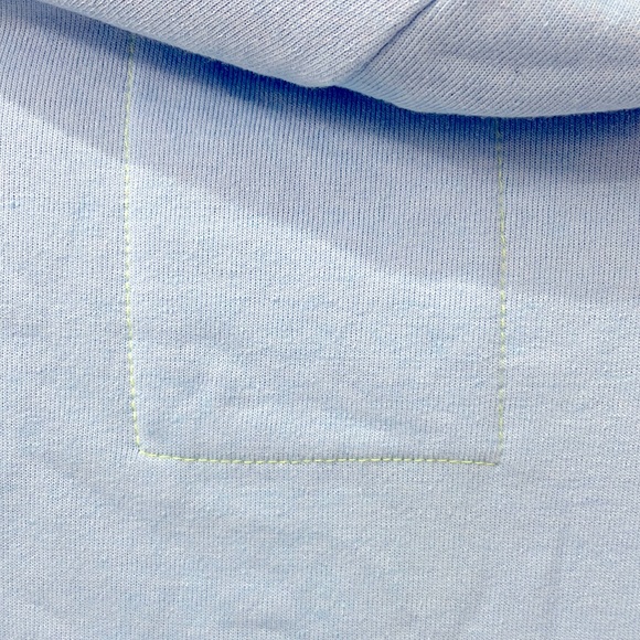 NWT Aviator Nation rainbow rib sky blue zip front hoodie-unisex S - Picture 6 of 7